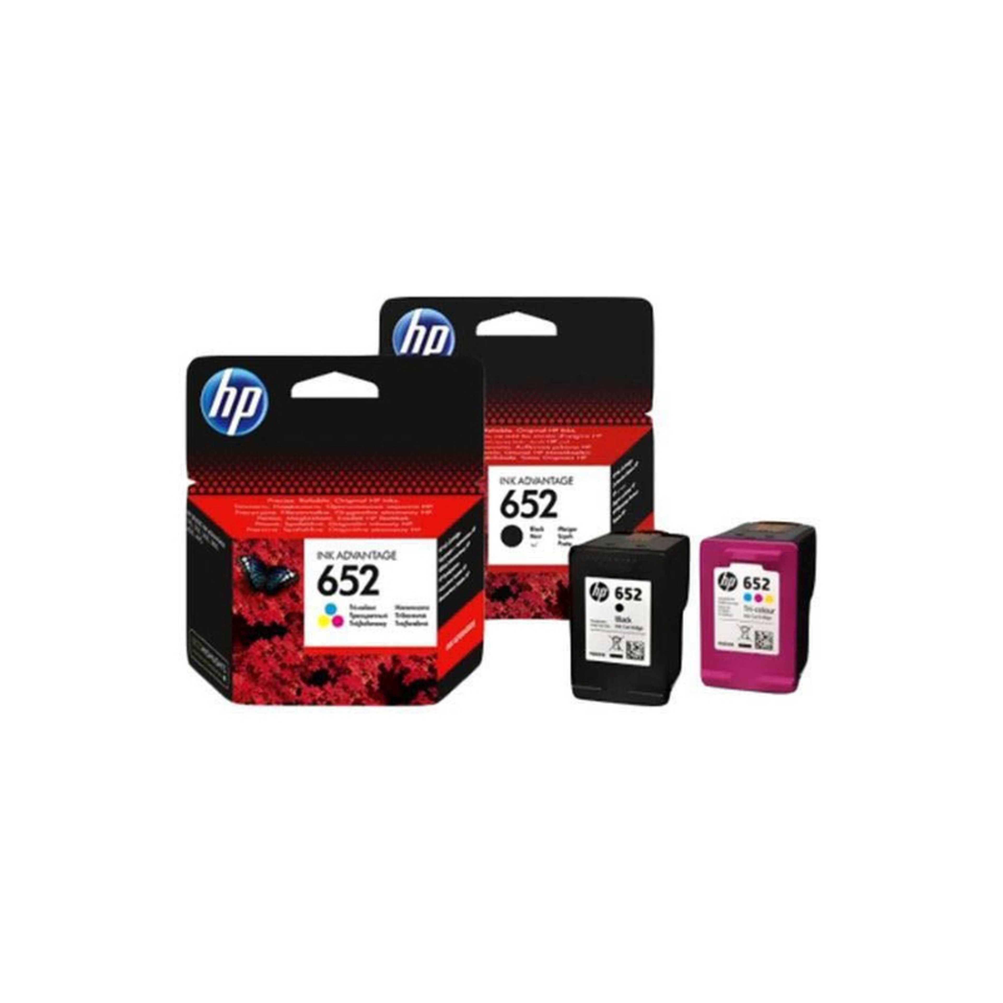 2-Piece 652 Ink Advantage Toner Cartridge Set Black / Tri-colour - Product Main Image